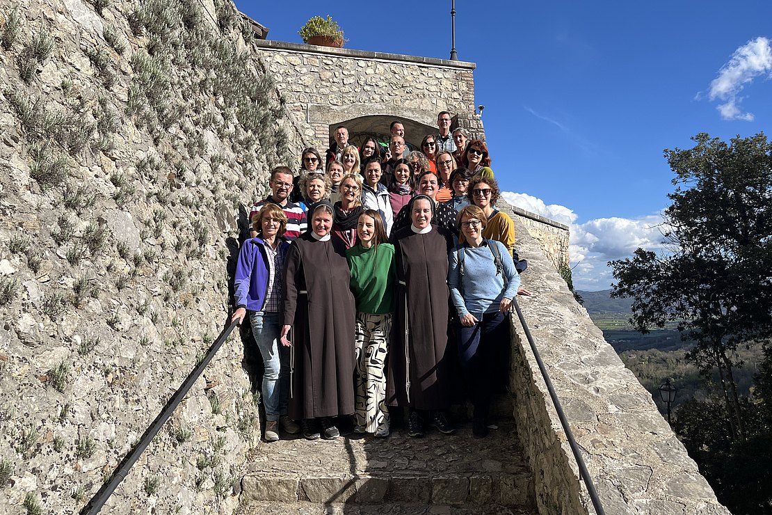 Reisegruppe in Assisi